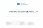 MANUAL DE PROCEDIMIENTOS ARCHIVISTICOS DEL CPPCR