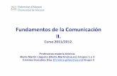 Fundamentos de la Comunicación II.