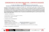 COMUNICADO N° 001-2022-UGEL05-CCD CONTRATO DOCENTE …