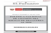 POLÍTICA NACIONAL DE GESTIÓN DEL RIESGO DE DESASTRES …