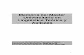 Memoria del Máster Universitario en Lingüística Teórica y ...