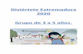 Diviértete Extremadura 2020 Grupo de 3 a 5 años.