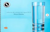 Informe de calidad del agua 2012 Dixon Distrito
