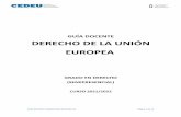 GUÍA DOCENTE DERECHO DE LA UNIÓN EUROPEA