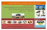 PLAN DE DESARROLLO MUNICIPAL DE TALAIGUA NUEVO 2013 – …