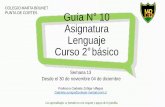 COLEGIO MARTA BRUNET Guía N 10 Asignatura Lenguaje Curso …