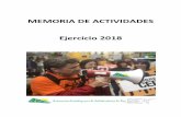 MEMORIA DE ACTIVIDADES Ejercicio 2018 - - ASPA