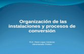 Organización de las instalaciones y procesos de conversión