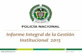 Informe Integral de la Gestión Institucional 2015