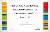 INFORME AMBIENTAL DE CUMPLIMIENTO Decreto N° 101/03 …