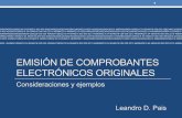 EMISIÓN DE COMPROBANTES ELECTRÓNICOS ORIGINALES