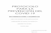 PROTOCOLO PARA LA PREVENCIÓN DEL COVID-19