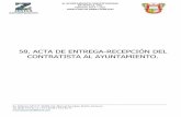 58. ACTA DE ENTREGA-RECEPCIÓN DEL CONTRATISTA AL …