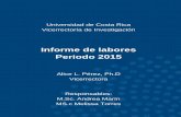 Informe de labores Periodo 2015 - Universidad de Costa Rica