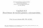 Capítulo 9.4 Biosíntesis de ácidos grasos y eicosanoides