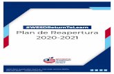 #WESDReturnToLearn Plan de Reapertura 2020-2021