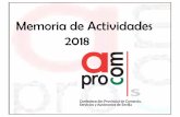 Memoria de Actividades 2018 - APROCOM