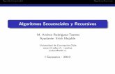 Algoritmos Secuenciales y Recursivos