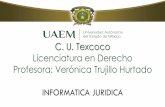 C. U. Texcoco Licenciatura en Derecho Profesora: Verónica ...