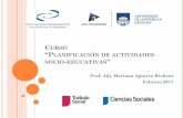 CURSO “PLANIFICACIÓN DE ACTIVIDADES SOCIO EDUCATIVAS