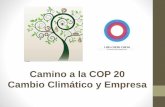 Camino a la COP 20 Cambio Climático y Empresa