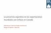 La presencia argentina en las exportaciones mundiales con ...