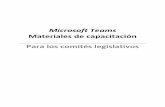 Materiales de capacitación Para los comités legislativos