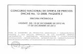 CONCURSO NACIONAL DE OFERTA DE PRECIOS DNCAE No. 13 …