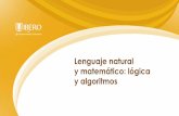 y algoritmos y matemático: lógica Lenguaje natural