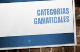 CATEGORIAS GAMATICALES