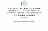 PROYECTO DE LEY DEL PRESUPUESTO DE LA COMUNIDAD …