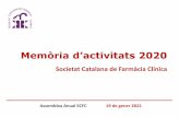 Memòria d’activitats 2020 - scfarmclin.org