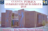 CUENTA Pública Colegio Chuquicamata 2018