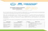 Comunicado #10 OK - CREAFAM