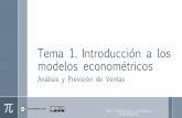Tema 1. Introducción a los modelos econométricos
