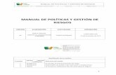 MANUAL DE POLÍTICAS Y GESTIÓN DE RIESGOS