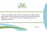 Evaluación de Efectividad de Manejo del ASP del SINAC para ...