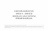 HORARIOS 2021-2022 EDUCACIÓN PRIMARIA