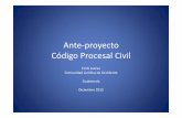 Ante‐proyecto Código Procesal Civil