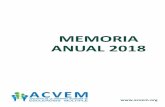 MEMORIA ANUAL 2018 - ACVEM