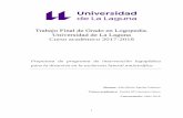Trabajo Final de Grado en Logopedia. Universidad de La Laguna