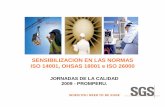 SENSIBILIZACION EN LAS NORMAS ISO 14001, OHSAS 18001 e …