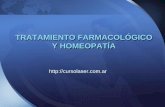 TRATAMIENTO FARMACOLÓGICO Y HOMEOPATÍA
