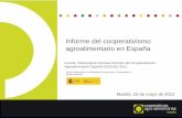 Informe del cooperativismo agroalimentario en España