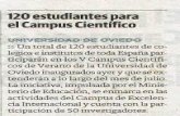 120 estudiantes para el Campus Científico DE OVIEDO Un ...