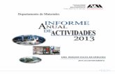 Departamento de Materiales Informe 2013