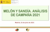 MELÓN Y SANDÍA. ANÁLISIS DE CAMPAÑA 2021