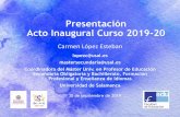 Presentación Acto Inaugural Curso 2019-20