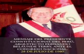 MENSAJE DEL PRESIDENTE CONSTITUCIONAL DEL PERÚ,