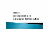 Tema 1. Introducción a la legislación farmacéutica